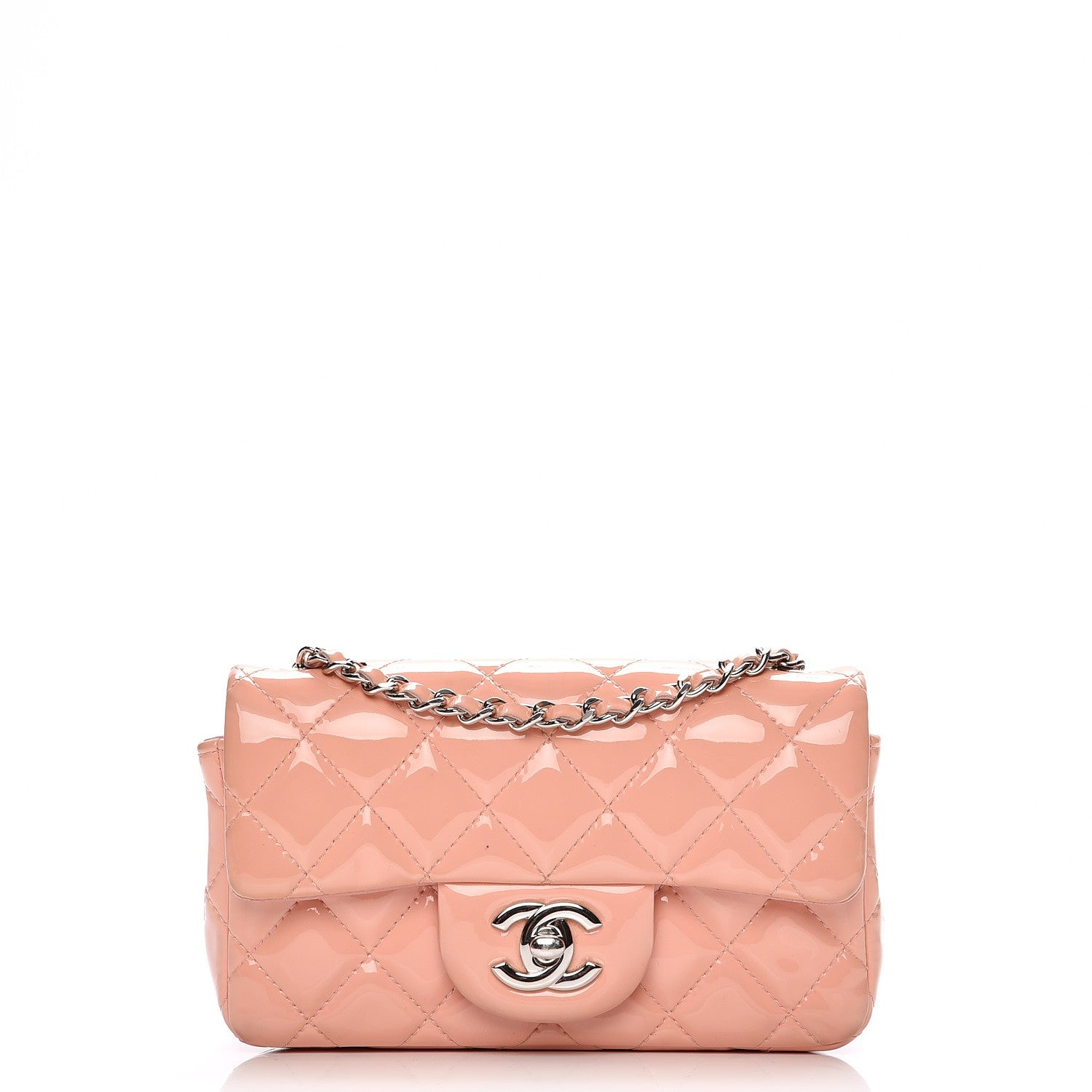 Chanel Patent Quilted Extra Mini Flap Pink 1 of 10