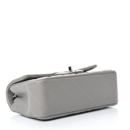Chanel Lambskin Quilted Mini Rectangular Flap Grey 4 of 11