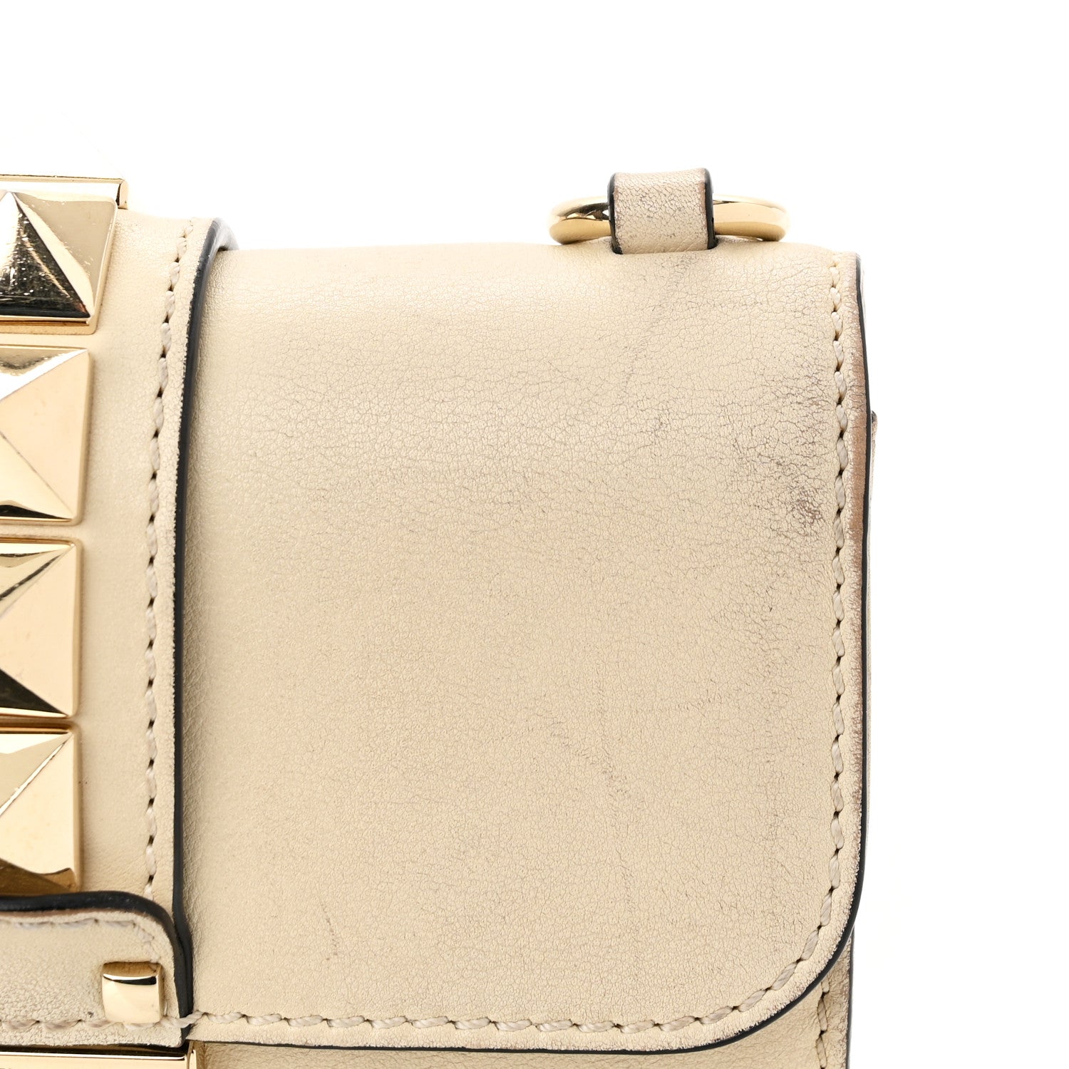 Valentino Garavani Vitello Mini Glam Lock Rockstud Flap White 12 of 16