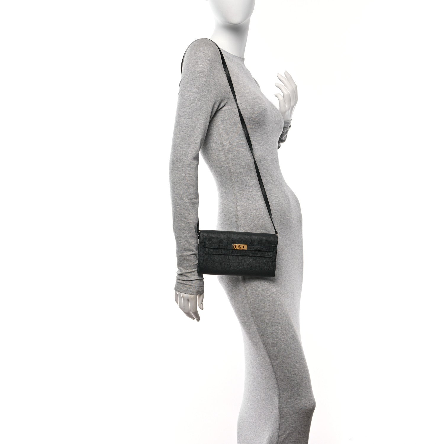 Hermes Epsom Kelly Wallet To Go Black 2 of 11