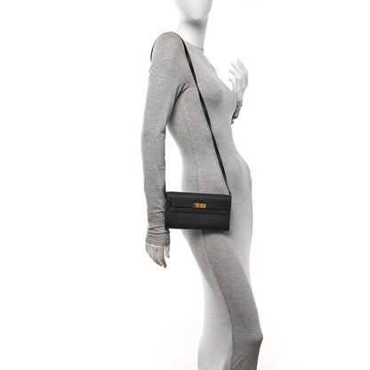 Hermes Epsom Kelly Wallet To Go Black 2 of 11