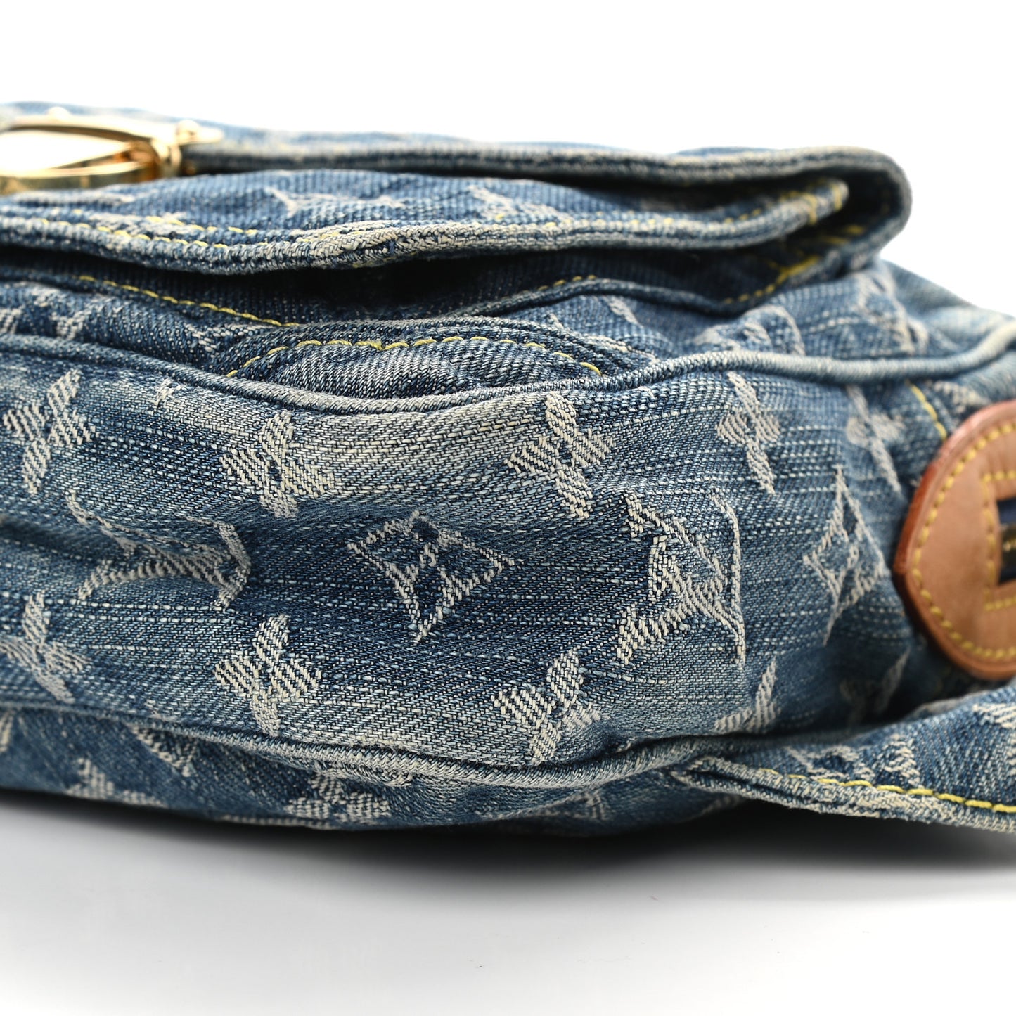 Monogram Denim Bum Bag Blue