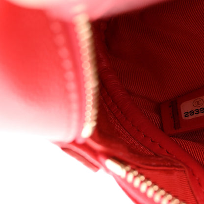 Chanel Caviar Quilted Double Zip Pouch Red 7 of 9