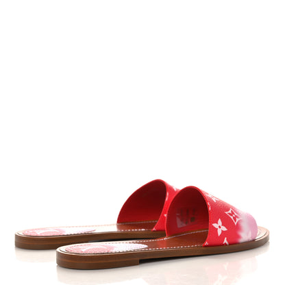 Louis Vuitton Monogram Escale Lock It Flat Mule 39 Rouge 4 of 9