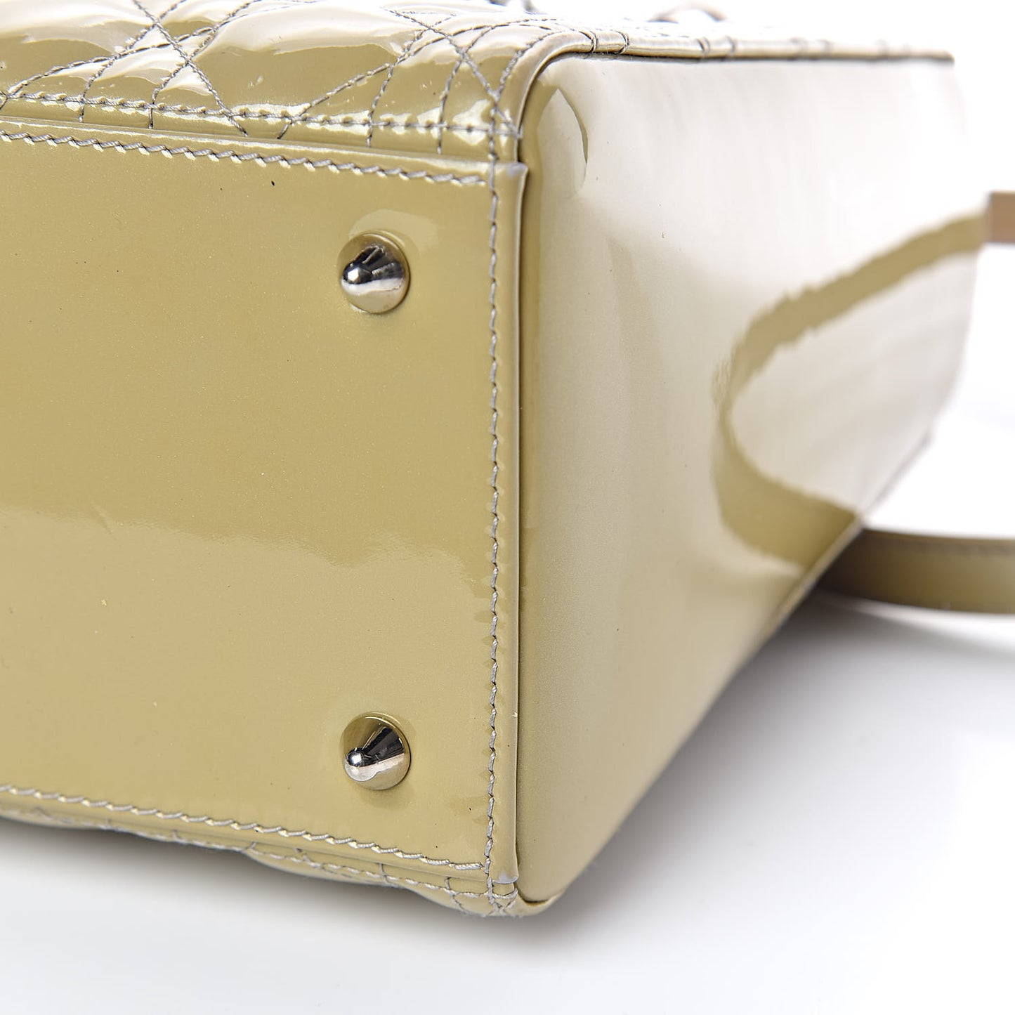 Patent Cannage Medium Lady Dior Grey