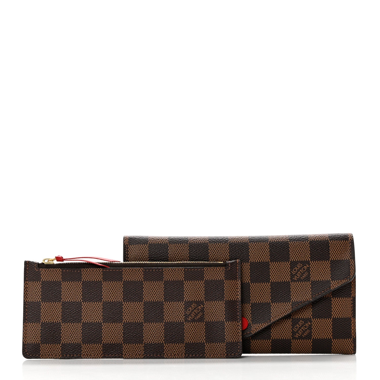Louis Vuitton Damier Ebene Josephine Wallet Red 3 of 10