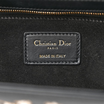 Christian Dior Calfskin Beaded Embroidered Ramage Butterfly Medium Lady Dior Black White Black White 6 of 10