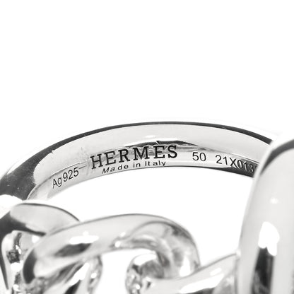 Hermes Sterling Silver GM Croisette Ring 50 5.5 3 of 3
