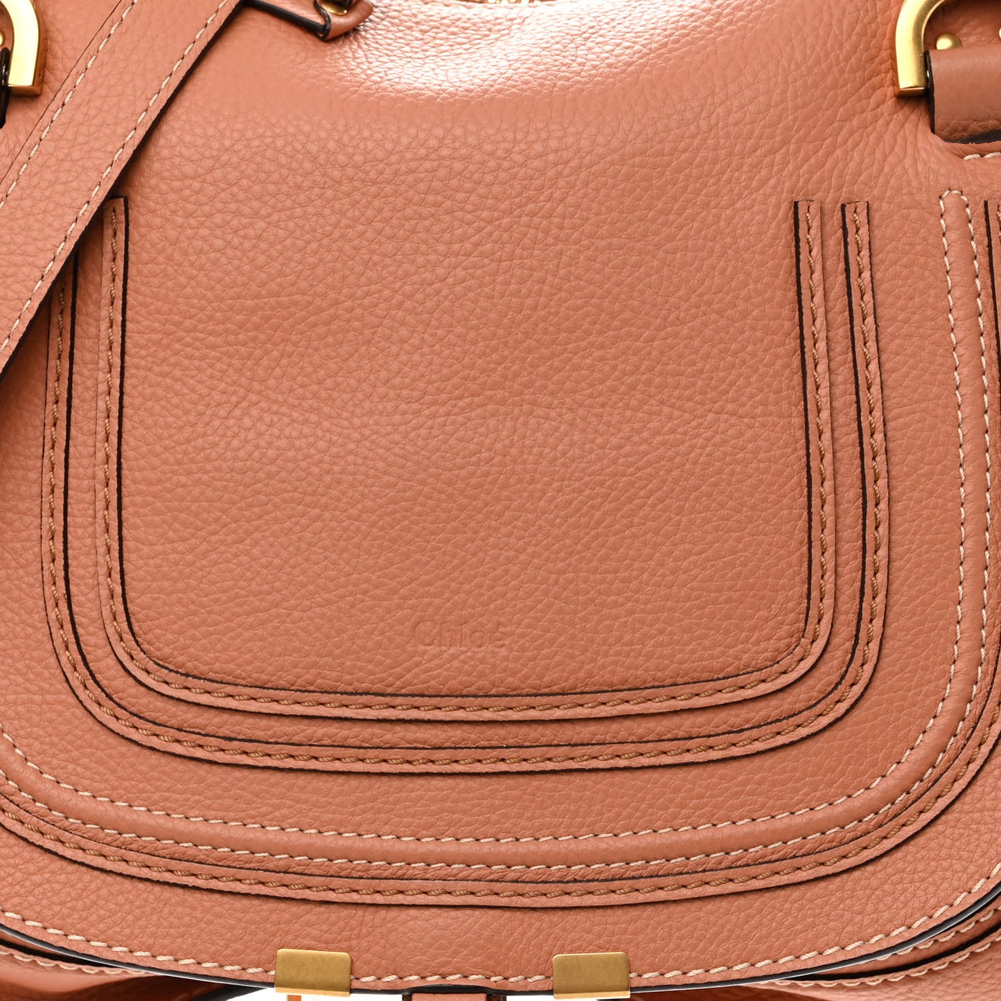Calfskin Medium Marcie Satchel Muted Brown