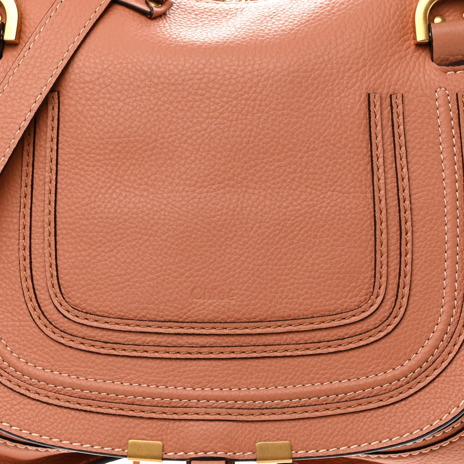 Chloe Calfskin Medium Marcie Satchel Muted Brown 8 of 10