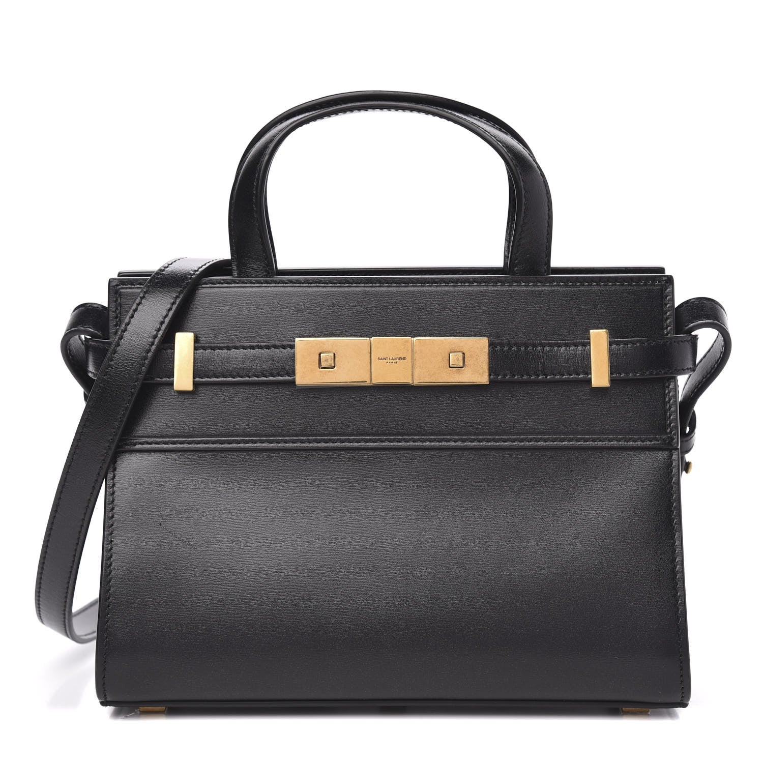 Saint Laurent Smooth Calfskin Manhattan Nano Shopper Tote Black 1 of 10