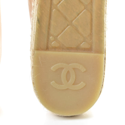 Chanel Lambskin CC Espadrilles 40 Beige Black 8 of 10