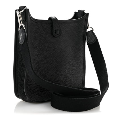 Hermes Taurillon Clemence Evelyne TPM Black 3 of 10