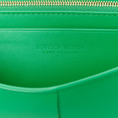 Bottega Veneta Lambskin Maxi Intreccio Cassette Flap Wallet Parakeet 6 of 9