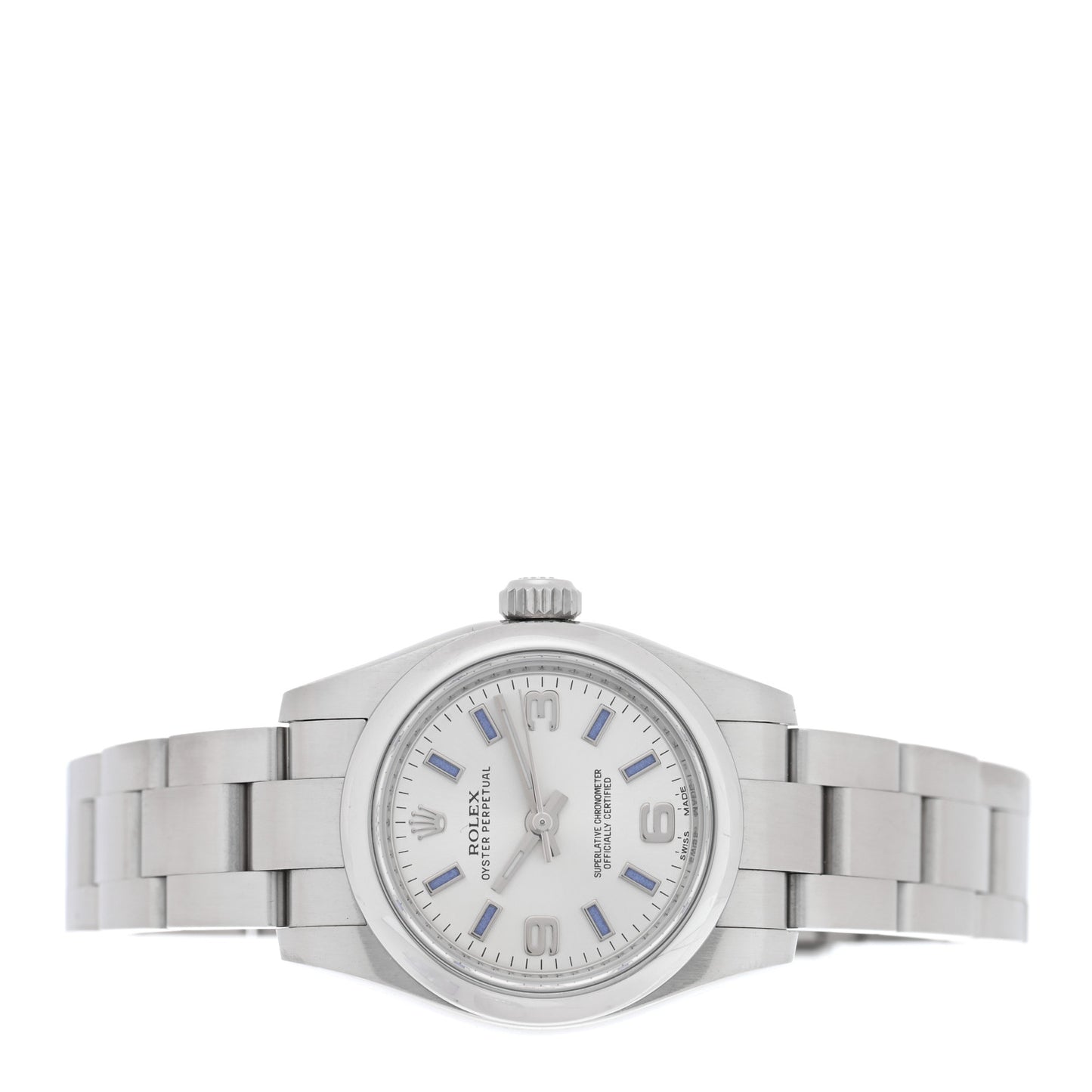 Stainless Steel 26mm Oyster Perpetual Watch Blue Index 176200