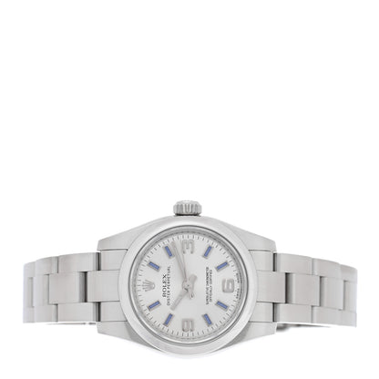 Rolex Stainless Steel 26mm Oyster Perpetual Watch Blue Index 176200 2 of 4