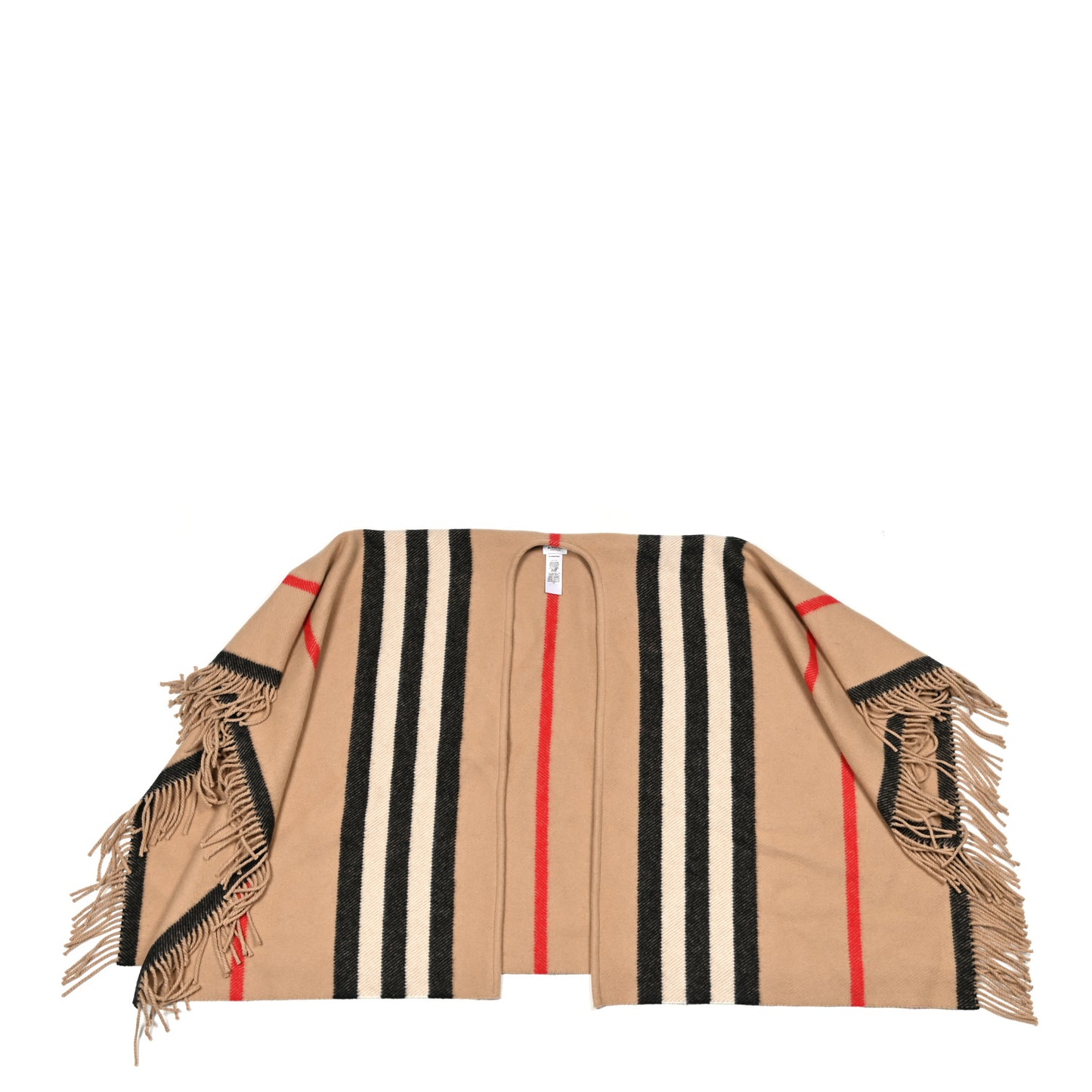 Wool Icon Stripe Cape Scarf Archive Beige