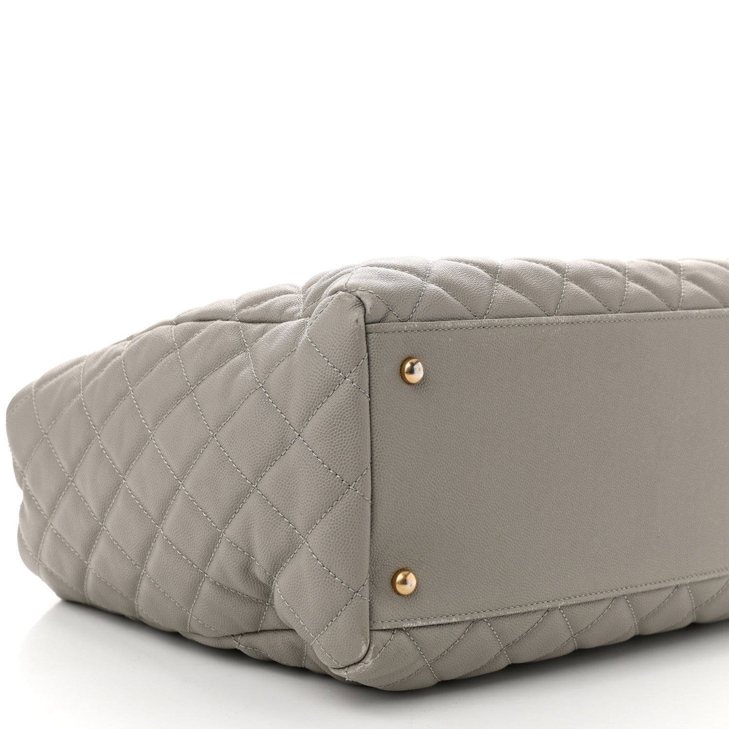 Chanel Caviar Quilted Large Coco Handle Shopping Tote Grey 9 of 13