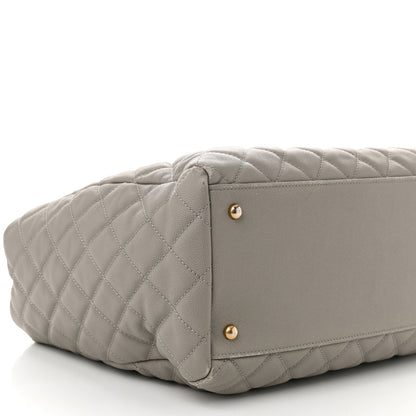 Chanel Caviar Quilted Large Coco Handle Shopping Tote Grey 9 of 13