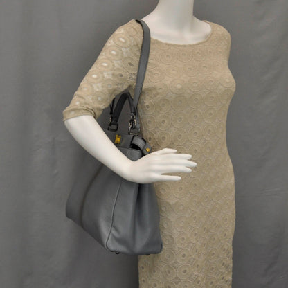 Fendi Goatskin Python Large Peekaboo Iconic Satchel 2 of 9