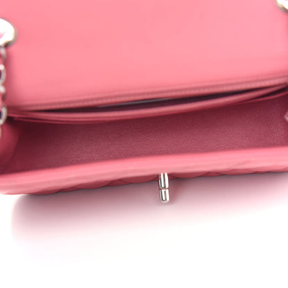 Chanel Lambskin Quilted Mini Rectangular Flap Pink 5 of 9