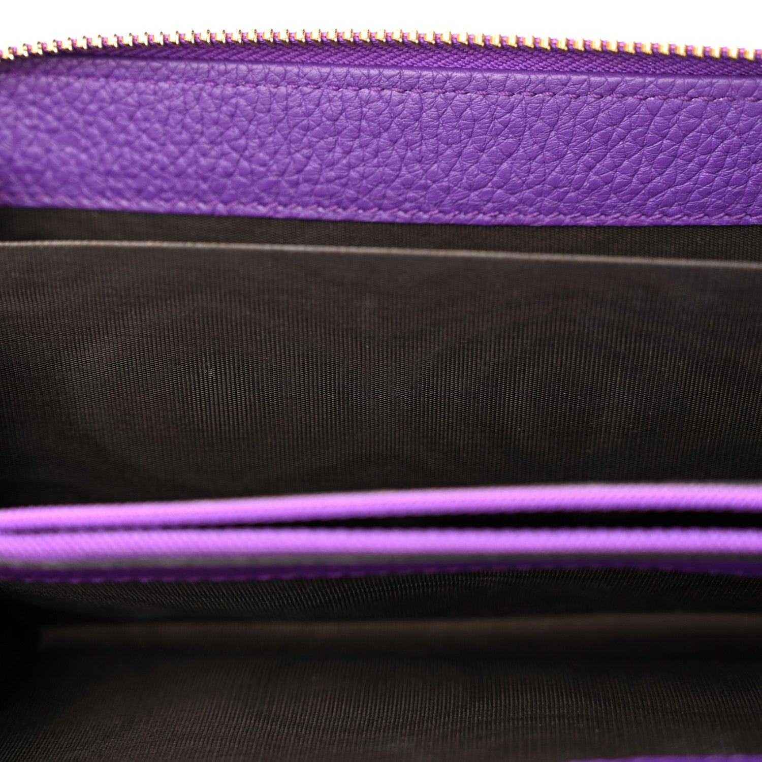 Gucci Grained Calfskin Continental Zip Wallet Purple 1631239