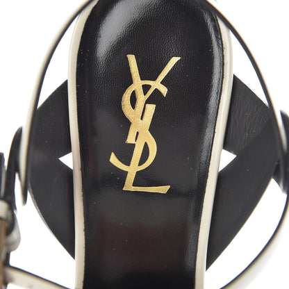 Saint Laurent Patent Tribute 105 Platform Sandals 39.5 Ivory 7 of 9