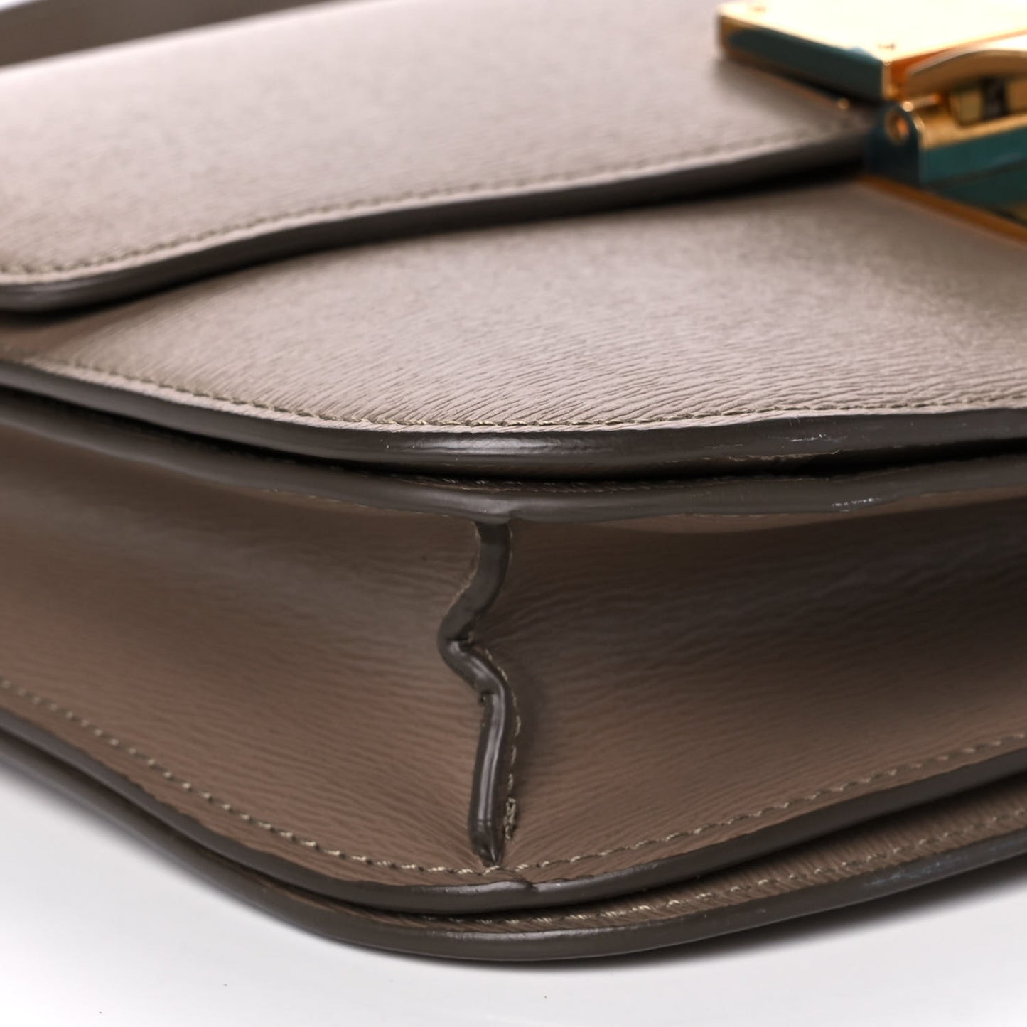 Liege Calfskin Medium Classic Box Flap Bag Taupe