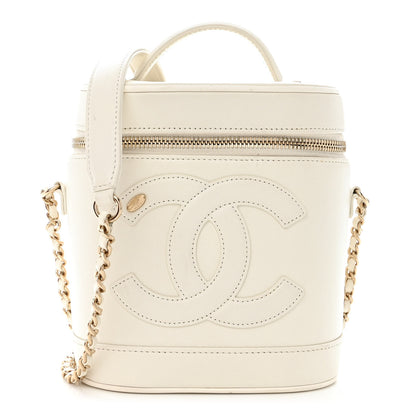 Chanel Lambskin Timeless Vanity Cosmetic Case White 1 of 12