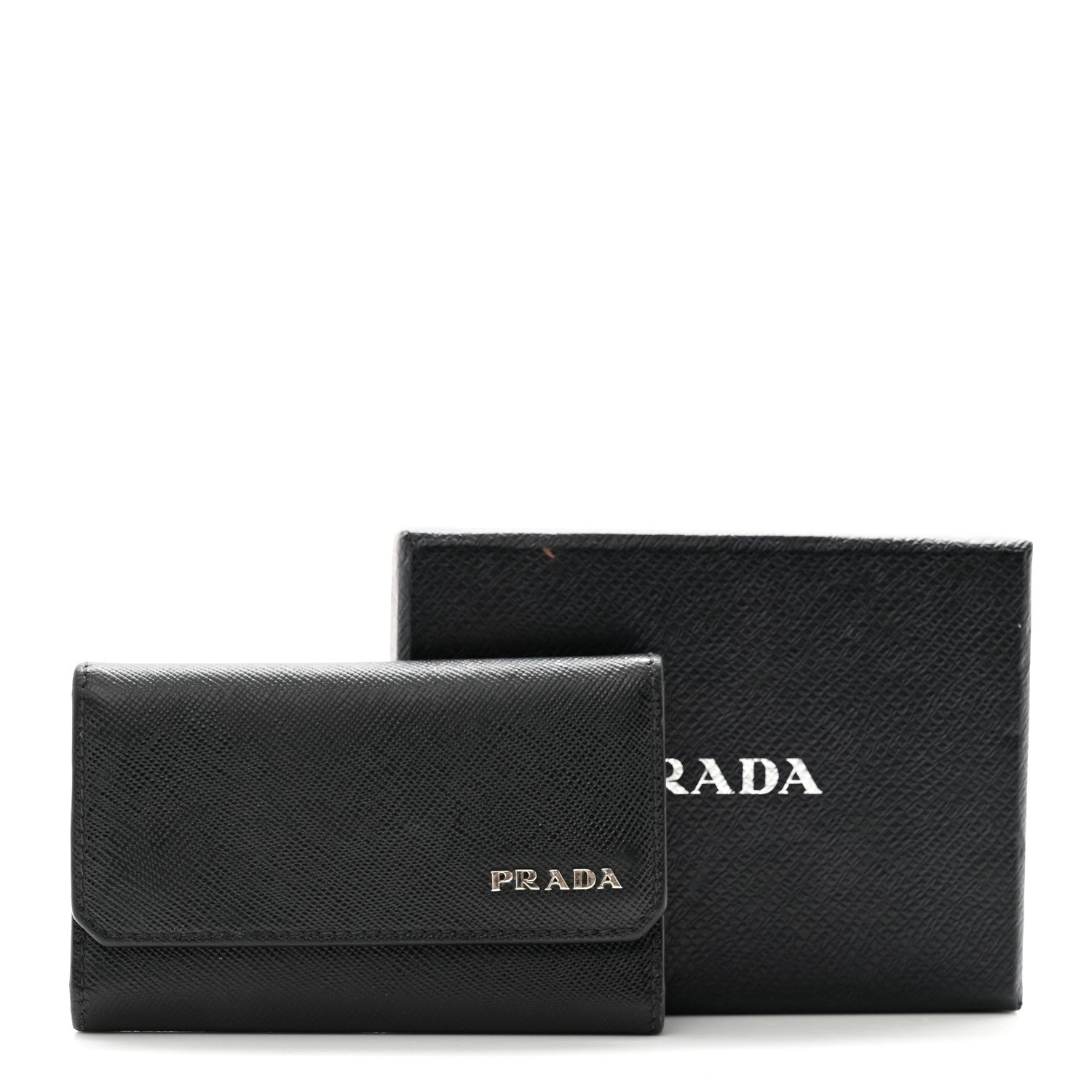 Prada Saffiano 6 Key Holder Black 11 of 11