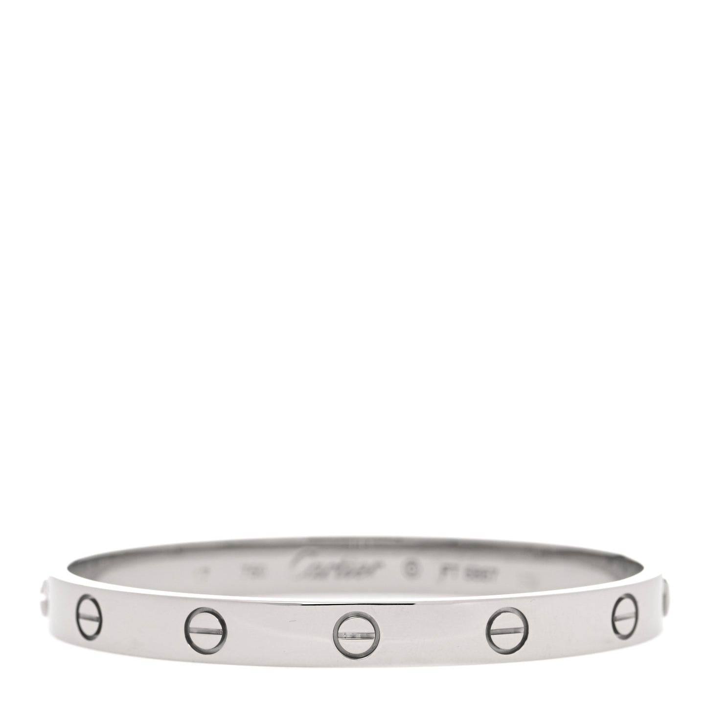 18K White Gold LOVE Bracelet 17