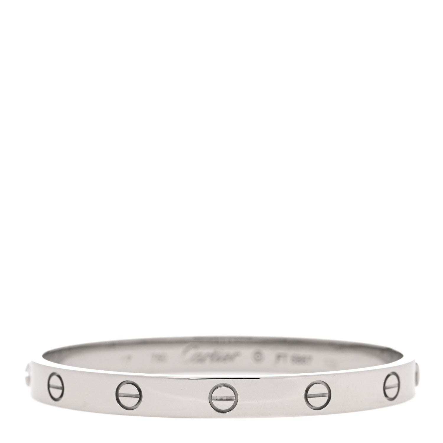 Cartier 18K White Gold LOVE Bracelet 17 1 of 7