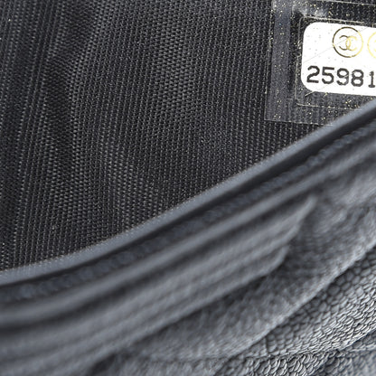Chanel Caviar Quilted Medium Boy Flap Wallet Black 8 of 10