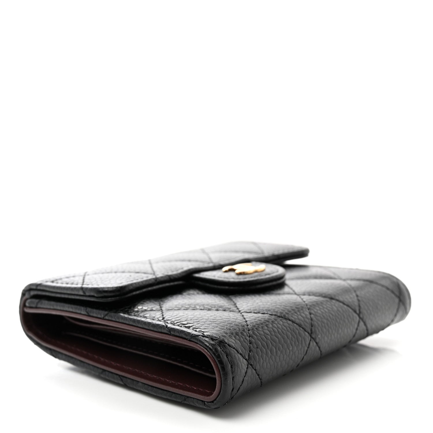 Chanel Caviar Quilted Compact Flap Wallet Black 4 of 8