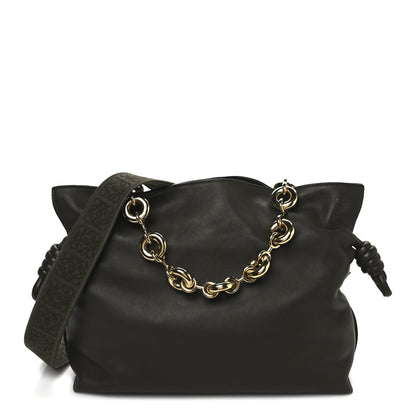 Loewe Mellow Nappa Medium Donut Chain Flamenco Knot Clutch Dark Khaki 1 of 13