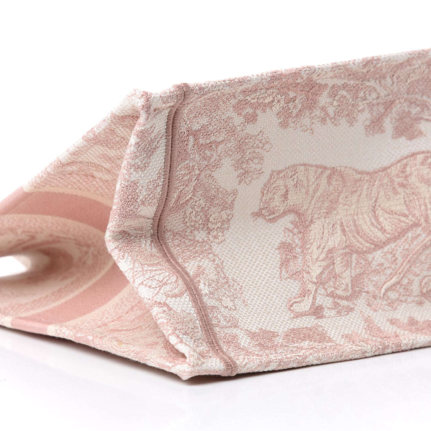 Canvas Embroidered Medium Dioriviera Toile De Jouy Book Tote Rose