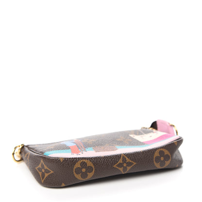 Louis Vuitton Monogram 2016 Christmas Animation Mini Pochette Accessories Rose Ballerine 3 of 6