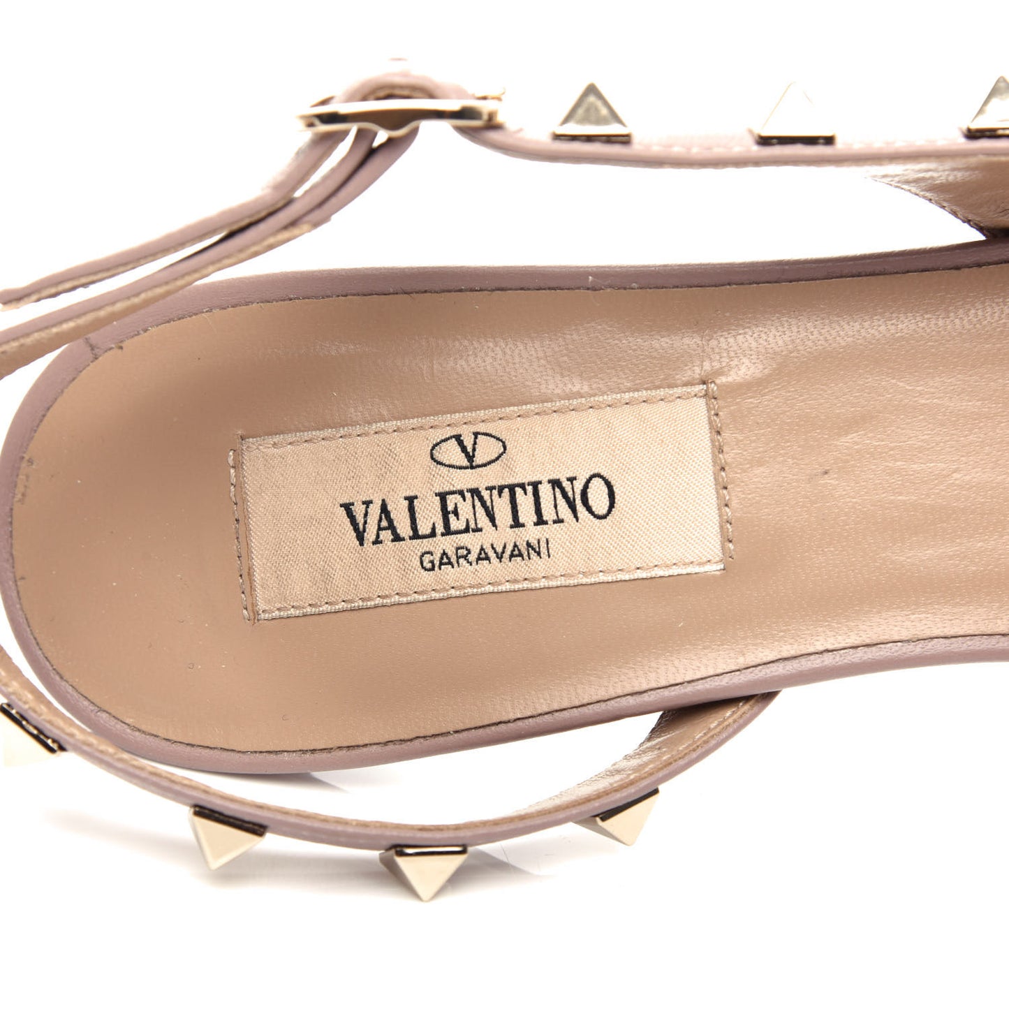 Nappa Rockstud Half D'Orsay Slingback 50mm Pumps 38 Rubin Poudre