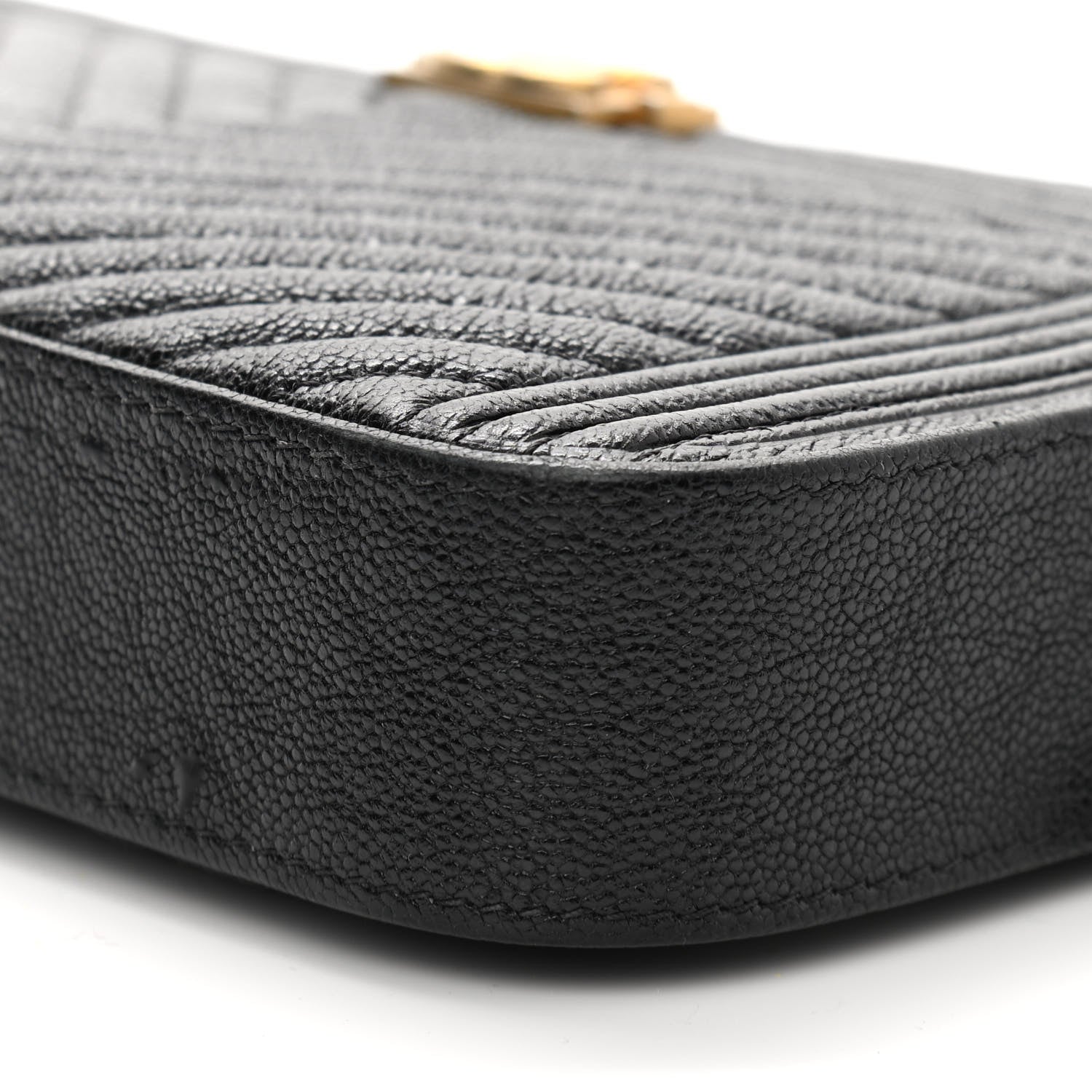 Chanel Caviar Chevron Small Boy Clutch With Chain Black 11 of 11