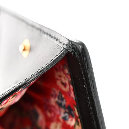 Gucci Calfskin Web Trapuntata GG Marmont Card Case Wallet Black 10 of 10
