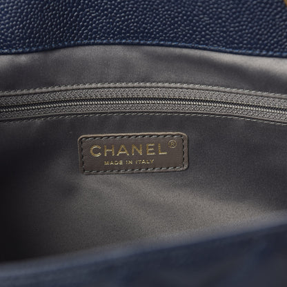 Chanel Caviar Quilted XL Grand Shopping Tote GST Blue 6 of 11