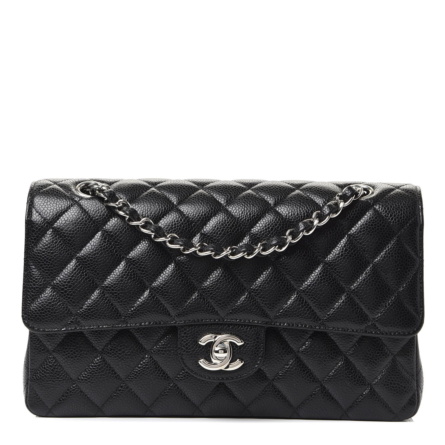 Chanel Caviar Quilted Medium Double Flap Black 1 of 10