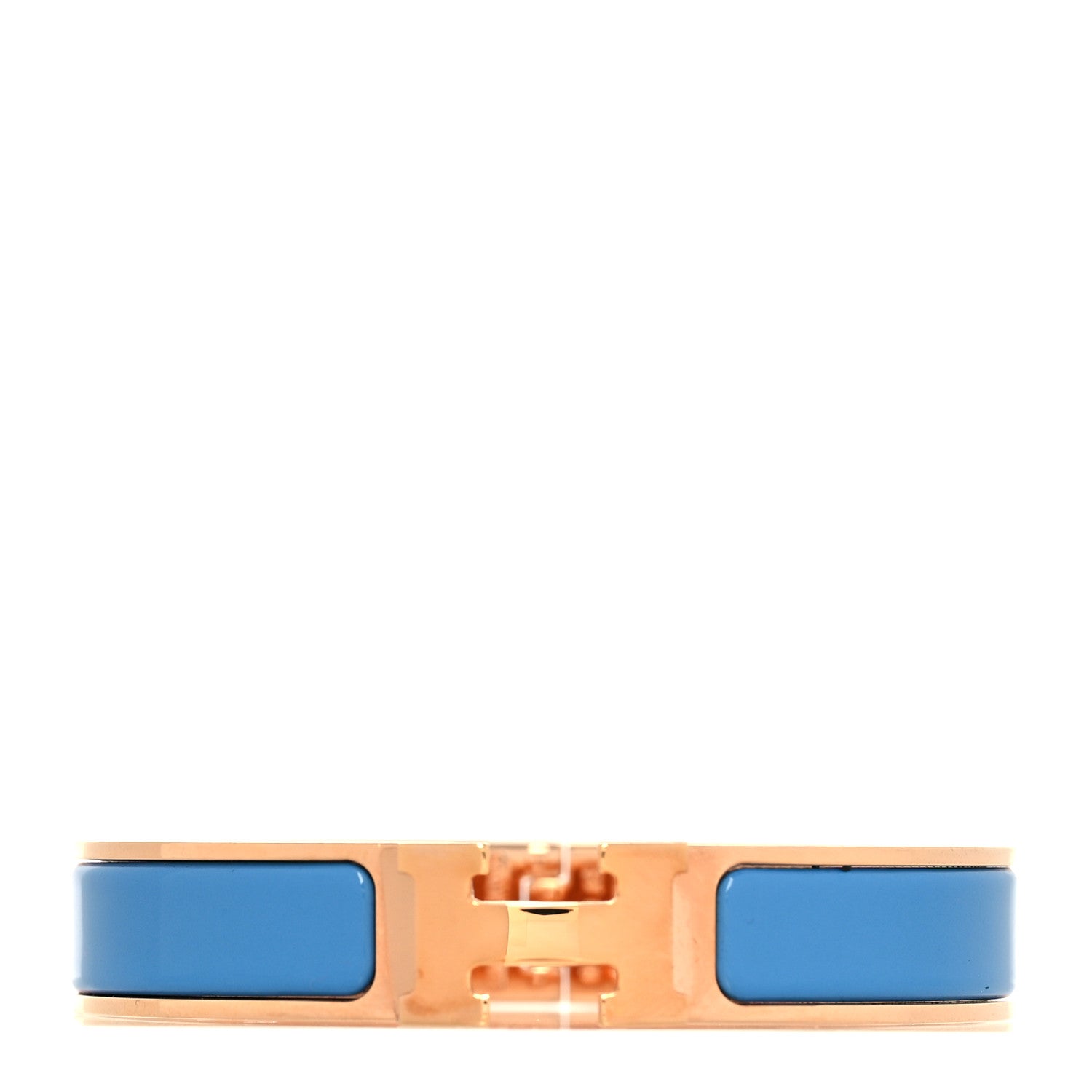 Hermes Enamel Narrow Clic Clac H Bracelet GM Bleu Profond 1 of 6