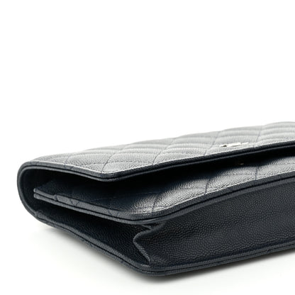 Chanel Caviar Quilted Wallet on Chain WOC Navy Blue 10 of 12