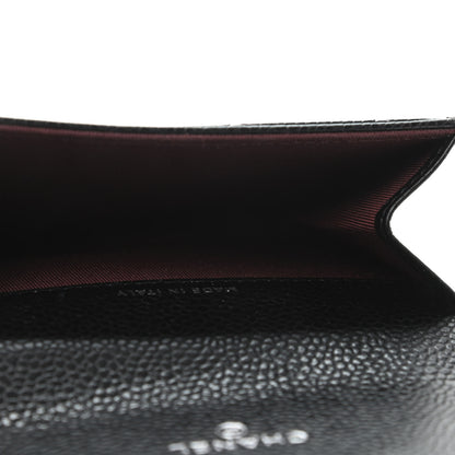 Chanel Caviar Quilted Flap Card Holder Wallet Black 4 of 4
