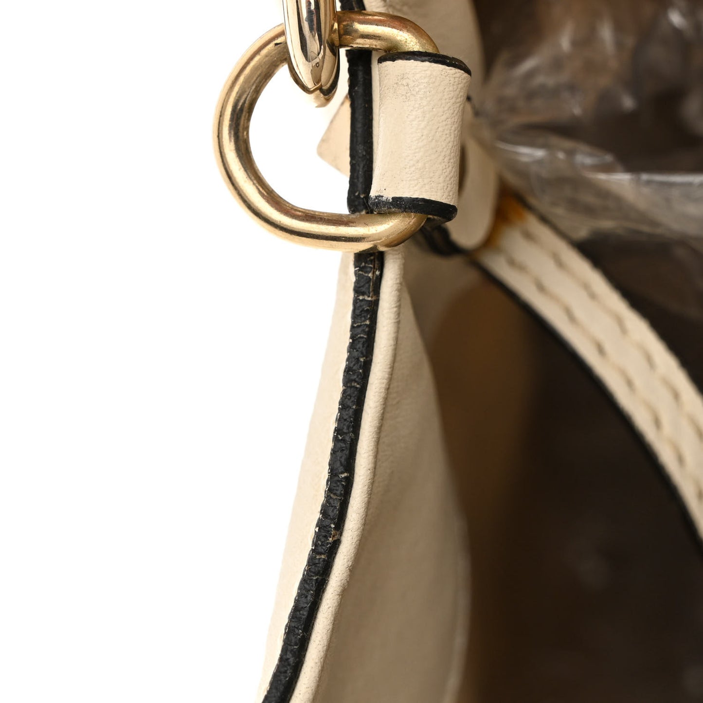 Vitello Rockstud All Over New Dome Bucket Tote Ivory