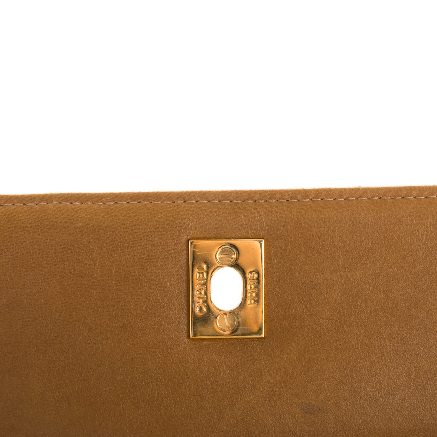 Lambskin Quilted Shoulder Bag Beige
