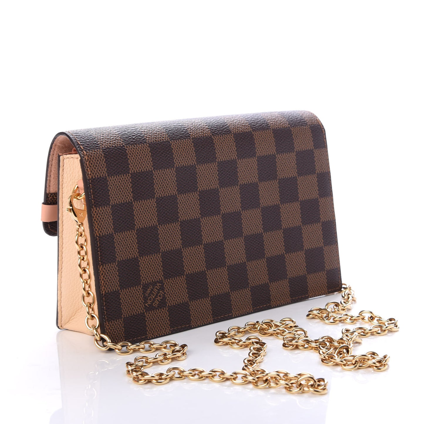 Damier Ebene Vavin Chain Wallet Creme
