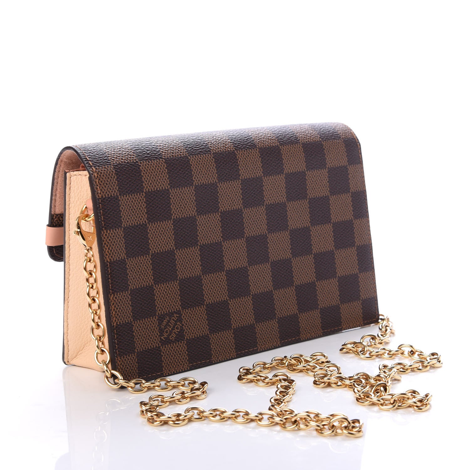 Louis Vuitton Damier Ebene Vavin Chain Wallet Creme 3 of 11