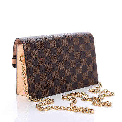 Louis Vuitton Damier Ebene Vavin Chain Wallet Creme 3 of 11